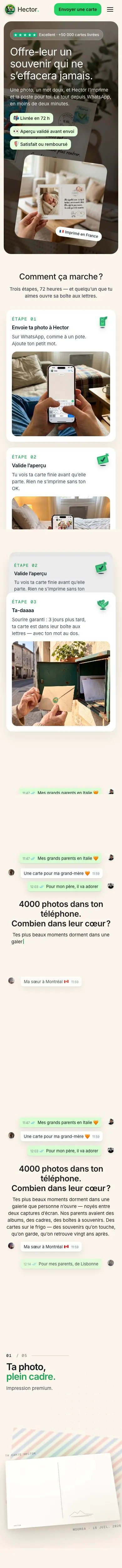 Site Hector sur mobile